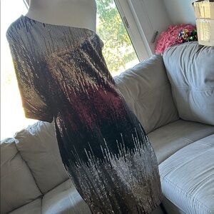 Bisou Bisou Michele Bohbot Multicolor Sequin Dress  size 14